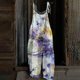 thumbnail image 2 of Gibobby Pantalones cortos Mono informal con estampado floral y tirantes ajustables para mujer(Azul， XXXL), 2 of 4