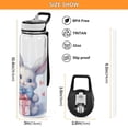 thumbnail image 3 of Rabbit Gift Bow Heart Sports Water Bottle Portable Travel Mug 32oz BPA Free Leak Proof Straw Transparent Tritan for Gym Yoga Cycling Camping, 3 of 7