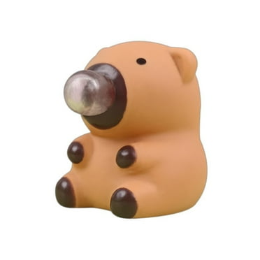 URTERYSER Novelty Blowing Bubble Capybaras Figurine Squeeze Toy Novelty Gag Table Toy Decompressing Pinch Stress Toy Capybaras