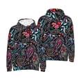 thumbnail image 4 of Zufioo Paisley Design Fleece Comfortable Hoodie for Mens,Sweatshirt for Men,Pullover Hooded Sweatshirt for Men -Small, 4 of 5