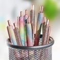 thumbnail image 2 of Wabjtam 4 Pcs Ballpoint Pens, Glitter Rose Gold Click Ball Pens, Metal Retractable Pen, Black Ink Medium Point 1mm, 2 of 5