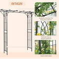thumbnail image 4 of Outsunny 82'' Decorative Metal Garden Trellis Arch with Durable Steel Tubing & Elegant Scrollwork, Perfect for Weddings, 4 of 9