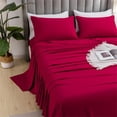 thumbnail image 4 of Weloille Bedding Set 3 Pieces, 6.76 x 8.01 ft Bed Sheet + 2 Pillowcases, Soft Breathable Wrinkle Resistant Bed Linens, Comfortable Bedding Collection for Bedroom Guest Room Queen Size Bed, 4 of 7