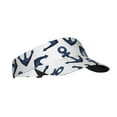 thumbnail image 2 of Gaeub Navy Blue Anchor Sun Visor Hats with Empty Top and Adjustable, UV Protection for Golf Tennis Cycling Running, 2 of 8
