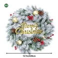 thumbnail image 2 of Christmas Wreaths for Front Door 13" Artificial Pine Wreath with Berries Xmas Balls Green Wreath for New Year Christmas Decorations Indoor Outdoor, 2 of 5