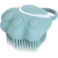 thumbnail image 1 of 2 cepillos de baño para perros y gatos, peine de goma de silicona, cepillo de aseo para perros, cepillo de masaje de silicona para cachorros, cepillo de limpieza suave (forma de pata azul), 1 of 5