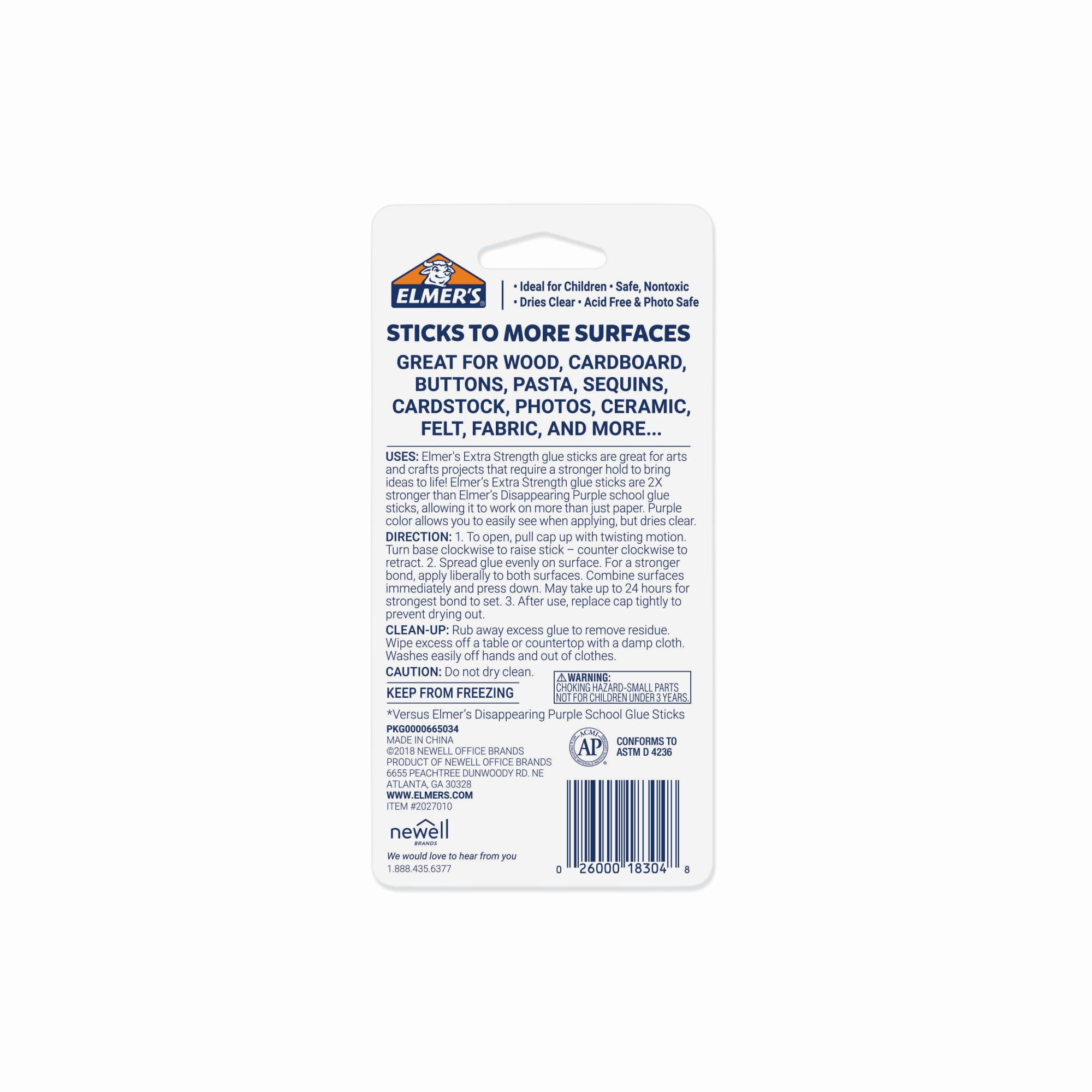 (2 pack) Elmer’s Extra Strength School Glue Sticks, Washable, 6 Gram, 2 Count