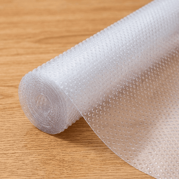 ROSEXIXI Shelf Liner 11.8x196.9 Inches Non-Adhesive Kitchen Cabinet Mat Waterproof Washable Clear EVA