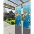 thumbnail image 3 of nqOlkjepod Outdoor Curtains for Patio Waterproof, Sea Turtle Coastal Outdoor Privacy Panels Grommet, Cartoon Ocean Nautical Blackout Outside Curtains for Porch/Cabana/Pergola/Gazebo 54"x84", 1 Panel, 3 of 8