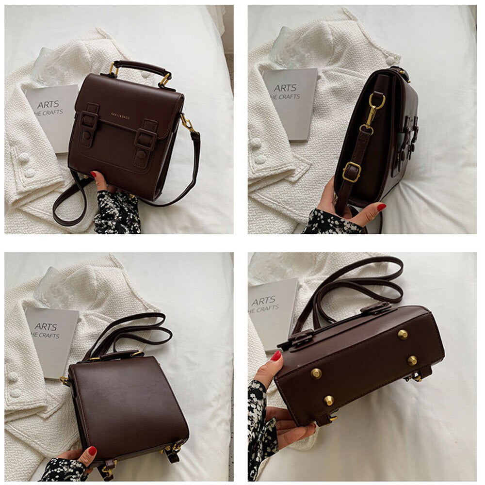 CoCopeaunt Luxury Ostrich Pattern Handbags for Women Pu Leather Crossbody  Bag Retro Design Tote Hand Bags Female Brown Shoulder Bag 