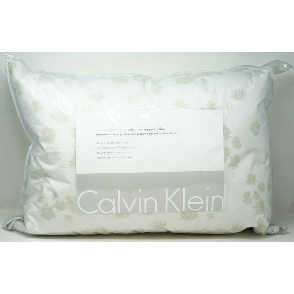 Calvin Klein Mimosa Extra Firm Down Wrap Cotton Jumbo Pillow STANDARD