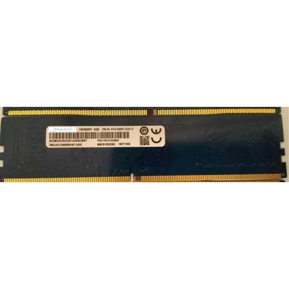 For 4G 4GB 1RX16 PC4-2400T-UC0-11 RMUA5120MB86H9F-2400