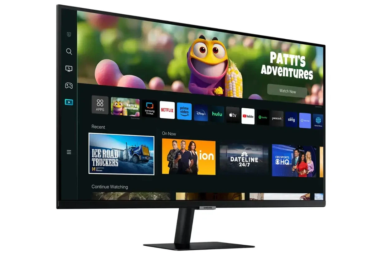 Samsung 32" M5 Series FHD Smart Monitor (1920 x 1080p), Streaming TV, Multiple Ports, 60Hz, 4ms, 3,000:1 Static Contrast Ratio, Adaptive Picture, VESA-compatible, Black, with 5ave HDMI Cable