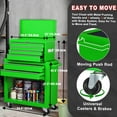 thumbnail image 3 of Artbros 8-Drawer Rolling Tool Chest, Large Tool Cabinet with Wheels, Detachable Toolbox Storage for Garage, Repair Shop, Workshop, Green, 3 of 7