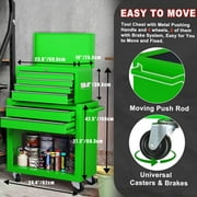 Artbros 8-Drawer Rolling Tool Chest, Large Tool Cabinet with Wheels, Detachable Toolbox Storage for Garage, Repair Shop, Workshop, Green
