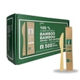 thumbnail image 1 of KIBON Bamboo Knives, 500 Individually Wrapped Disposable Knives, Biodegradable Packaging, Sturdy, Eco-Friendly, Heat-Resistant, Compostable Utensils for All Occasions, Sustainable Plast, 1 of 8