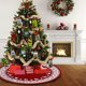 thumbnail image 4 of Falda para árbol de Navidad, tapete para árbol de Navidad, decoración navideña para fiestas navideñas, decoraciones para patio, adornos para interiores y exteriores., 4 of 5