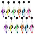 thumbnail image 1 of 72 Pcs Stylo Enrouleur de Badge Rétractable - Ensemble de Stylos avec Mini Enlumineur Marqueur Permanent LED Flashlig, 1 of 5