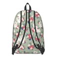 thumbnail image 3 of Maltese and Floral Green Pattern Backpack for School, Cute School Bag with Adjustable Shoulder Straps and Padded Back, 15.7"x11.8"x5.5", 3 of 5