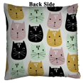 thumbnail image 2 of EREHome Cute cats faces Pillow Case Home Decor Cushion Cover 20x20 Inch, 2 of 2