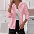 thumbnail image 2 of Women's Bomber Jacket Casual Stand Collar Zip Up Lightweight Fall Fashion Coat with Pockets Trendy Outerwear, 2 of 6