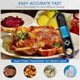 thumbnail image 6 of 2 in 1 Dual Probe Digital Instant Read Food Meat Thermometer with Backlight, Alarm, Magnet & Corkscrew Function,Food Thermometer for Oven, Deep Frying, Outdoor BBQ, Candy, Liquids and Baking(Black), 6 of 8