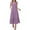 Purple, variant on Women Maxi Dresses V-Neck Sleeveless Solid Color Pleated Flowy Long Tank Dresses for Women Trendy Gray M