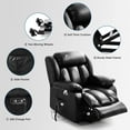 thumbnail image 5 of MERITLIFE Leather Power Lift Chair Electric Recliner Sofa for Elderly, Two Okin Motor Electric Living Room Chair with Heated Vibration Massage,Massage Remote Control (Black), 5 of 11