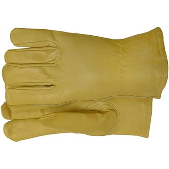 G-TUF Water Resistant Warm Fleece Lined Top Grain Cowhide Driver & Work Gloves 