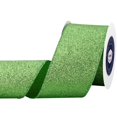 thumbnail image 1 of Cinta decorativa VATIN con borde metálico con purpurina verde, 6,35 cm x 9,1 m, 1 of 5