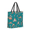 thumbnail image 2 of Naloa Giraffes Doing Various Yoga Tote Bag for Women, Foldable Tote Bag With Zipper, Large Shoulder Bag, Top Handle Handbag for Travel, Work, Shopping, 2 of 9