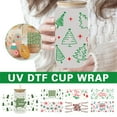 thumbnail image 2 of Christmas UV DTF Transfer Cup Wrap TransferSticker Sticker GlassCoffeeCup K2B6, 2 of 9