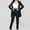 Black, variant on TIHLMK Blazer Sets Women 2 Piece Outfits Women Business Attire 2 Piece Outfits Long Sleeve Coats Tops Solid Long Pants Sets Gifts for Women