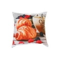 thumbnail image 1 of Coussin D'Impression Numérique En Polyester (Croissant Cafe) (18 X 18) - Ensemble De 2, 1 of 2