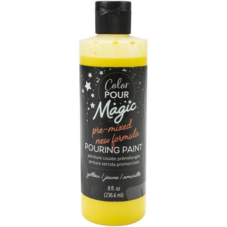 UPC: 0718813573320 | American Crafts Color Pour Magic Pre-Mixed Paint 8oz-Citrine