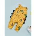 thumbnail image 3 of Newborn Baby Boys Sleeveless Animals Print Romper Dinosaur Printed Jumpsuit Infant Toddler Boy Summer 3D Dinosaur Clothes, 3 of 8