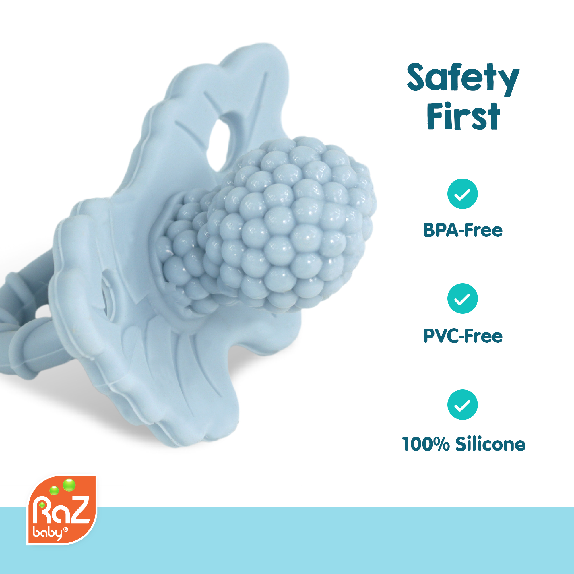 RaZbaby RaZberry Teether 2-Pack Red/Blue photo 4