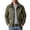 Army Green, variant on Men's Canvas Jacket Sherpa Collar Zip Up Multi Pocket Casual Coat for Fall Winter Outdoor