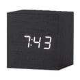 thumbnail image 1 of LUVCLS Reloj despertador inteligente controlado por voz, moderno, de madera, digital, LED Clo A τ;, 1 of 7