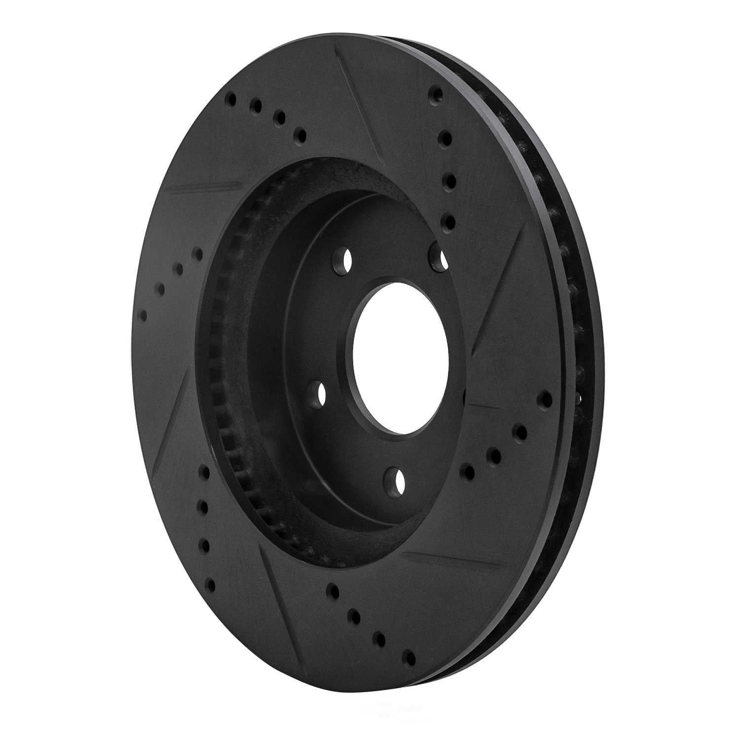 Dynamic Friction Company 633-47063L DFC Brake Rotor - Drilled And Slotted - Black