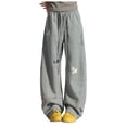thumbnail image 6 of larppty Baggy Sweatpants for Women Puppy Embroidery Y2k Unisex Vintage Wide Leg Pants Lantern Trouser（Dark Gray， XXL）, 6 of 8