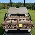 thumbnail image 2 of Whosucclay Southwestern Geometric Pattern Quilted Seat Covers, 4 Convenient Pockets Towel Blanket for Club Car Ds Precedent Tempo EZGO, Soft 51.18 x 30.3 inches, 2 of 9