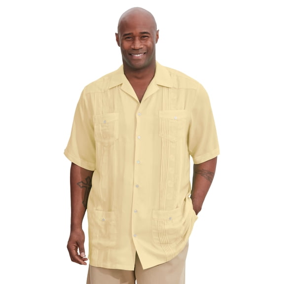 KingSize Men's Big & Tall Short-Sleeve Guayabera Shirt