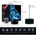 thumbnail image 3 of YSITIAN 3D Illusion Birthday Gift Lamp , 16 Colors Changing Touch Switch Xmas Decoration Night Light Remote Control (Wolf Lamp) YT03-319, 3 of 6