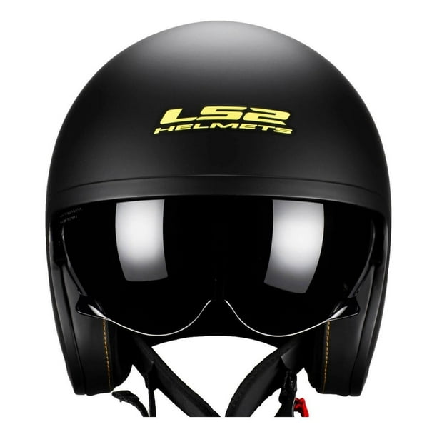 Casco Abierto 3/4 LS2 OF599 Spitfire Real MX Café Racer negro XG
