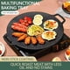 thumbnail image 4 of Xihbxyly Bandeja Portátil para Barbacoa, Asador de Hierro Antiadherente, Diseño Ligero, Resistente a Altas Temperaturas, Fácil de Limpiar, Estufa de Picnic para Exteriores, Compatibilidad Universal,, 4 of 7
