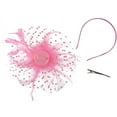 thumbnail image 7 of Fascinators Hat Flower Mesh Ribbons Feathers on a Headband and a Clip Tea Party Headwear for Girls and Women, 7 of 7