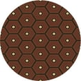 thumbnail image 1 of Ahgly Company Machine Washable Indoor Round Transitional Mahogany Brown Area Rugs, 3' Round, 1 of 7