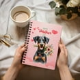 thumbnail image 3 of Happy Valentine's Day Doberman Pinscher holding flowers Spiral Bound Journal Doberman Dog Lover Gifts 5x7in Spiral Notebook - 3005, 3 of 5
