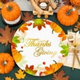 thumbnail image 7 of Wzzjkit Fall Leaves Plates, 7in Oval Fall Paper Plates, Thanksgiving Plate, Large Thanksgiving Paper Plate Disposable for Fall Theme Party Decoration 10pcs, 7 of 7